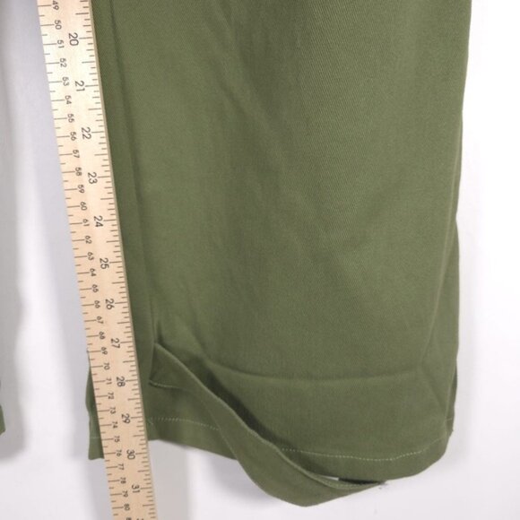 NWT STEVE MADDEN Mid Rise Cargo Pants Jeans Wide Leg Burnt Olive DO33145F MEDIUM - Picture 8 of 12